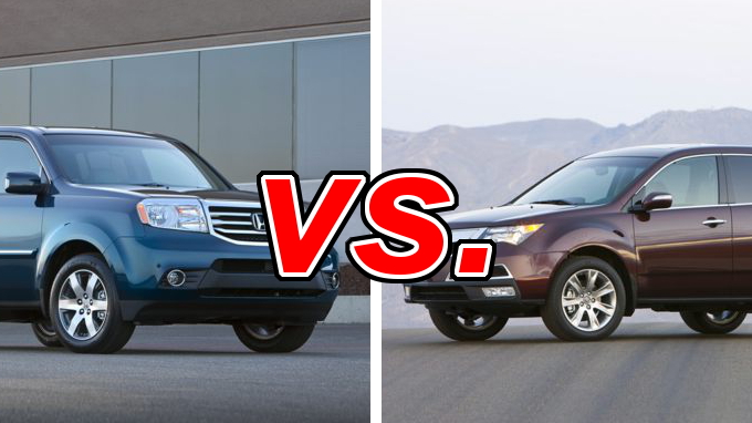 Acura mdx compared to honda pilot #1