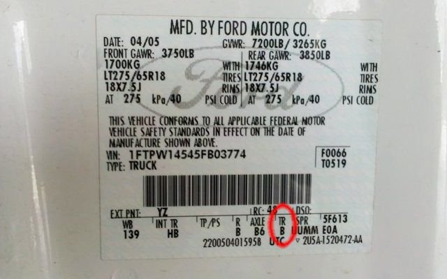 ford transmission codes