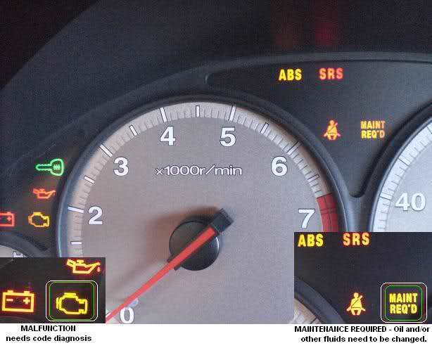 1999 Honda accord flashing maintenance required light #4