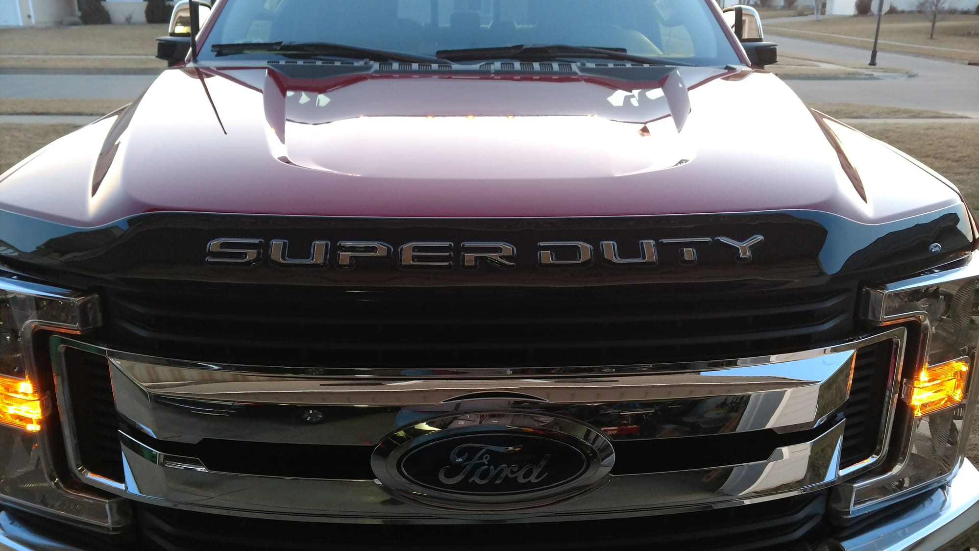 Super Duty Embossed Chrome Bug Deflector Ford Powerstroke Diesel Forum