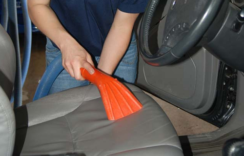 vacuuming car seats