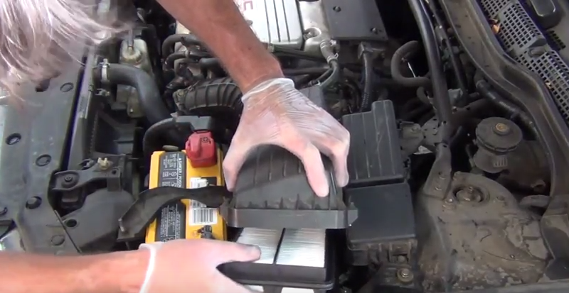 acura tsx how to replace remove change engine air filter
