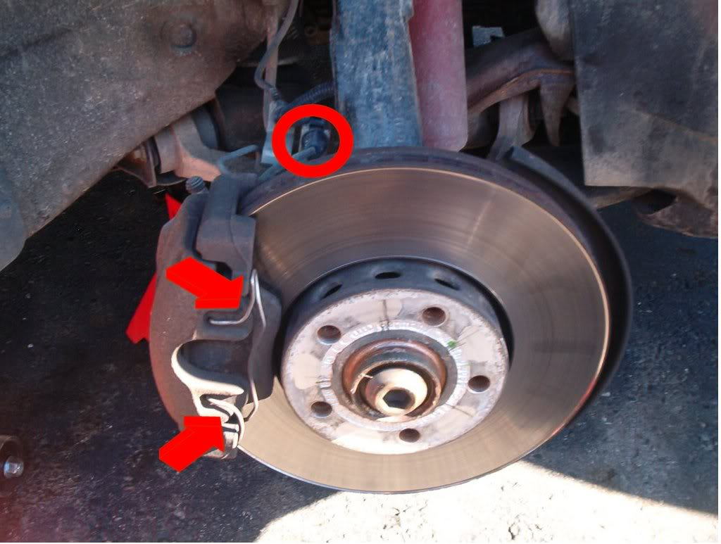 Typical front brake caliper