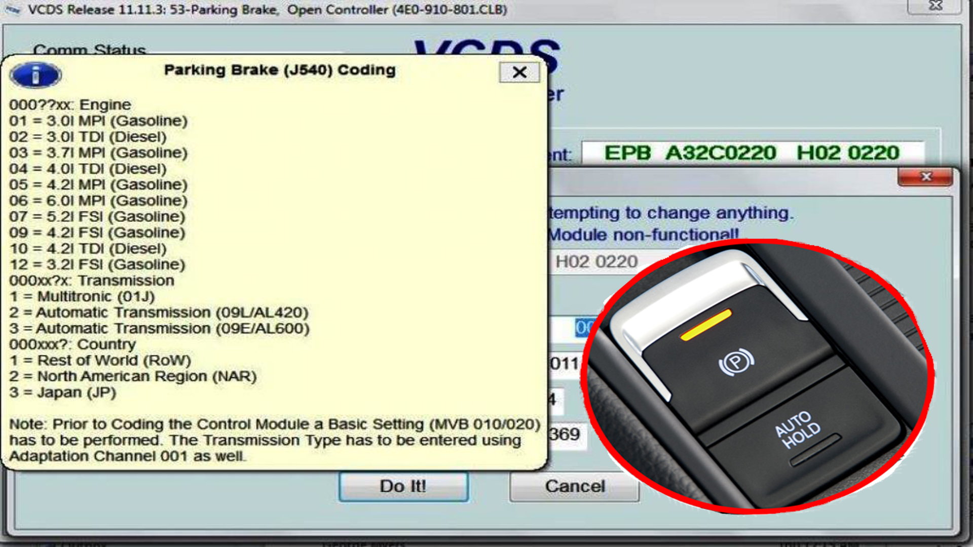 Audi A6 C6 How To Activate Electronic Parking Brake Auto Release Mode Audiworld