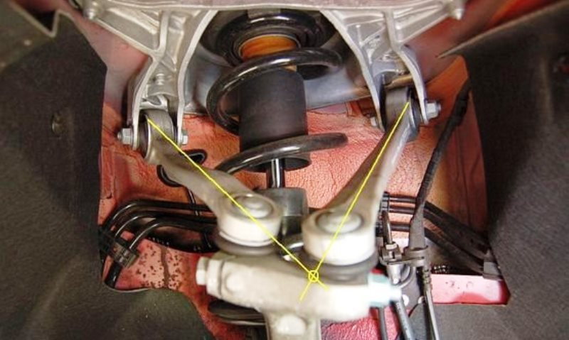 Typical Audi control arm front suspension
