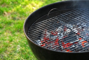A charcoal grill.