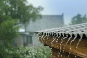 Rain hitting a tin roof