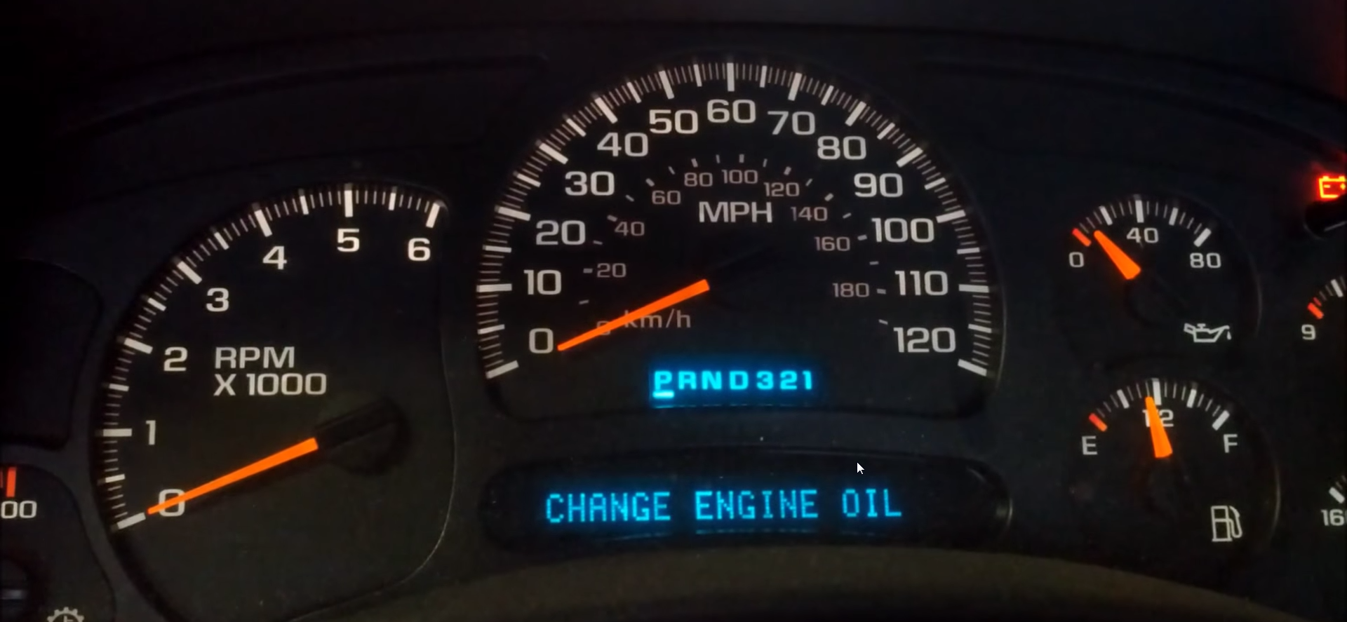 Chevrolet Silverado 1500 1999-present How to Reset Change Engine Oil