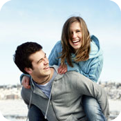 image of man giving a piggy back ride.