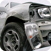  close up image of an automobile crash