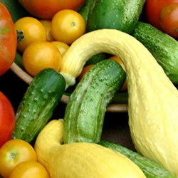 Various heirloom vegetables