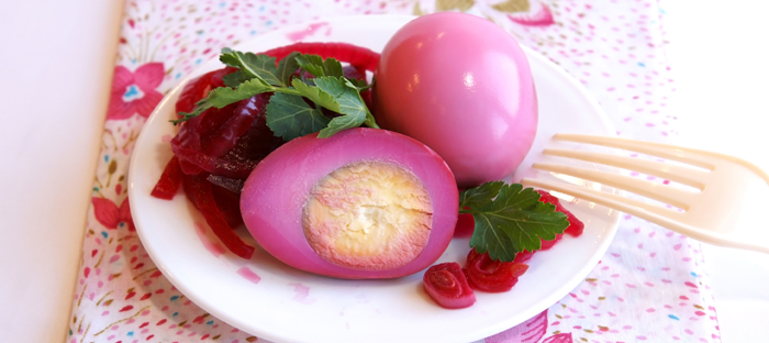 Eggs Pickled with Beets