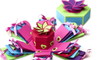 a brightly colored gift box with many unfolding layers