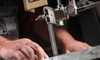 Person using a band saw