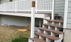 Porch steps and white porch
