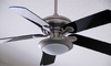 Brushed Metal Ceiling Fan with light