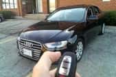 Using a key fob to unlock or remote start an Audi.