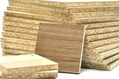 a pile of particle board