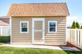 small shed with vinyl siding