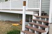 Elevated deck with stairs