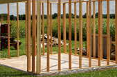 shed frame with foundation