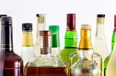 Assortment of liquor bottles