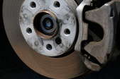 closeup of brakes