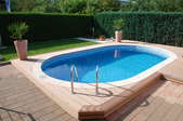A small outdoor swimming pool