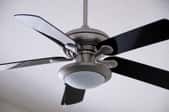 Brushed Metal Ceiling Fan with light