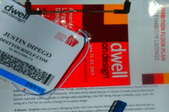Press pass and brochure for Dwell on Design.
