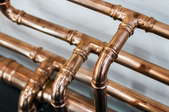 Copper pipes.