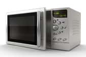 A new chrome microwave oven
