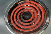 hot coil on electric stove burner