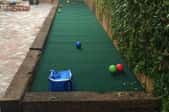 A backyard bocce ball court
