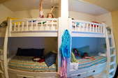 Girls in bunk beds.