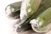shrinkwrapped cucumbers