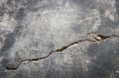 a crack in concrete wall