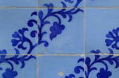blue patterned Ceramic tile