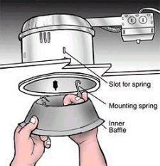 Installing Recessed Lighting, How To Replace Recessed Light Baffle