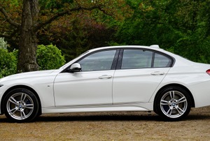 white car sideview