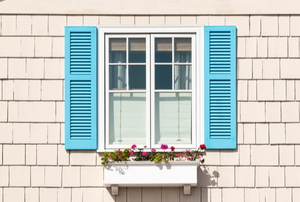 Shutters on a home.