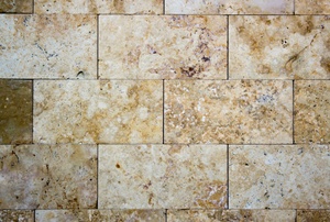 Travertine floors.