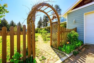 A garden arbor.