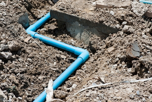 blue, underground water pipeline