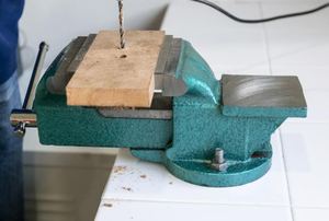 A bench vise.