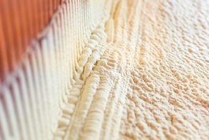 A room with foam weather stripping.