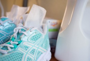 dryer sheets inside running shoes