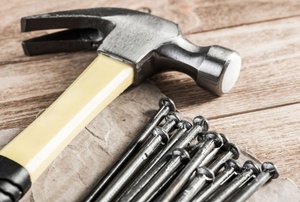 A hammer and nails.
