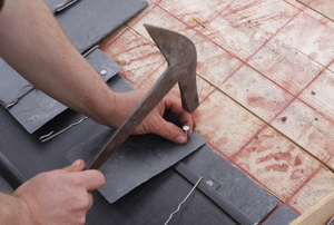 Installing a slate roof