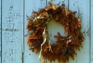 A handmade wreath.